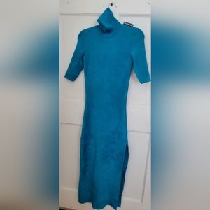 Balenciaga Velvet Stretch Knit Dress Sz XS New